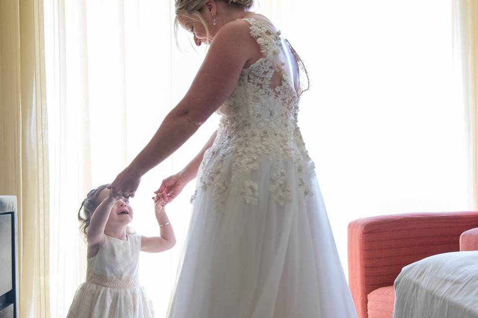 Dancing with the flower girl