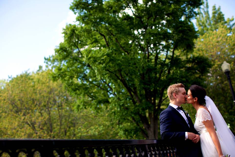 Saint-Laurent, Quebec wedding couple