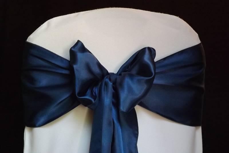 Navy Satin Sash