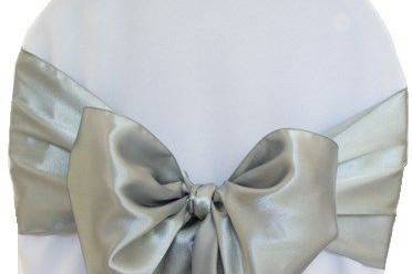 Satin Silver Sash