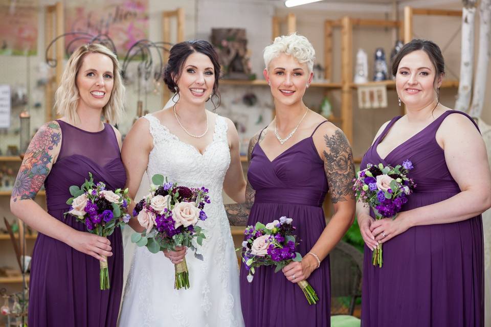 Bride and bridesmaids - Limerence Artistry
