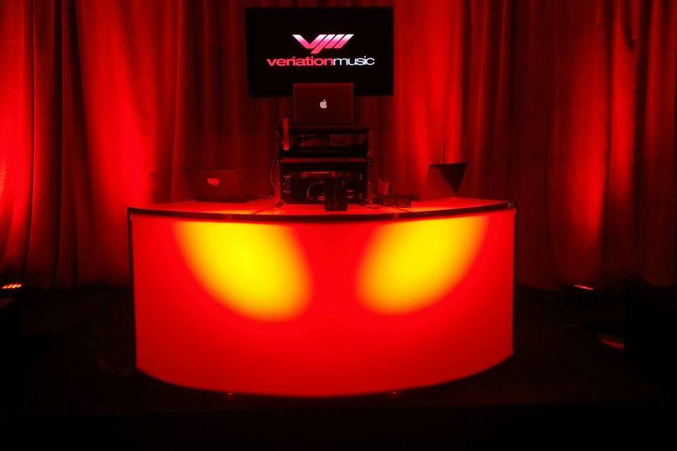 Illuminated dj booth