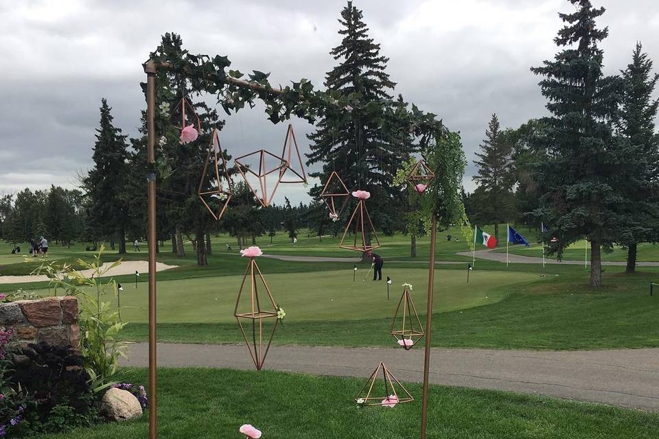 Creative wedding arch