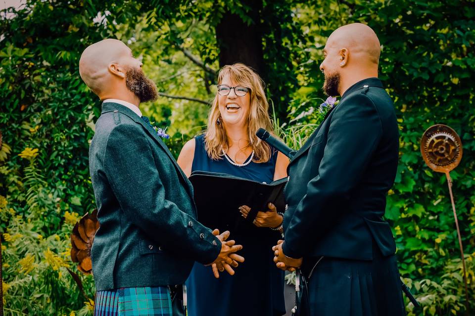 Ceremony giggles