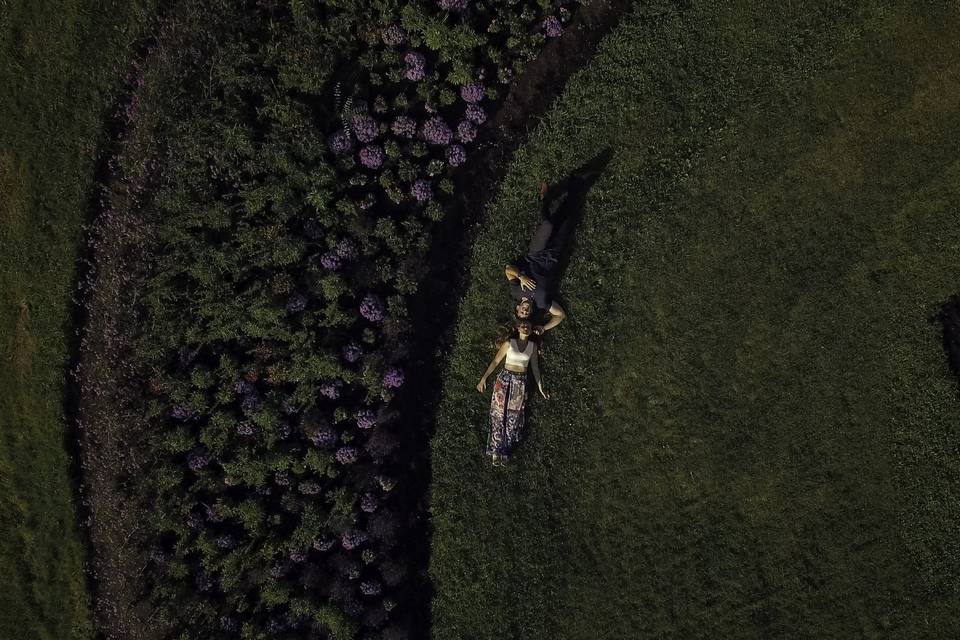 Wedding drone photo