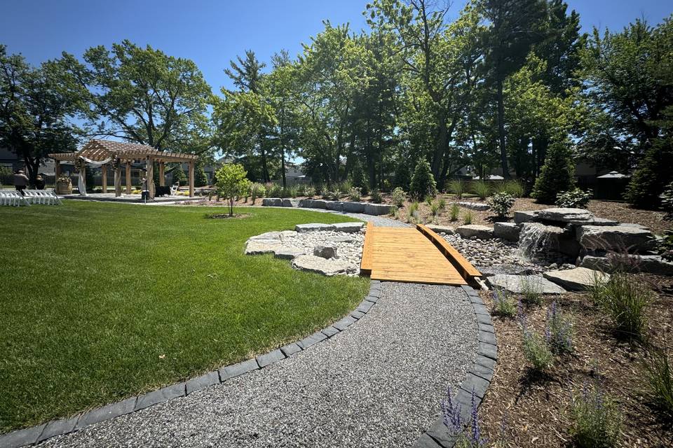 Waterfall & Bridge in Park 56