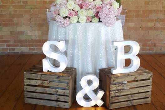 Decorated Sweetheart Table