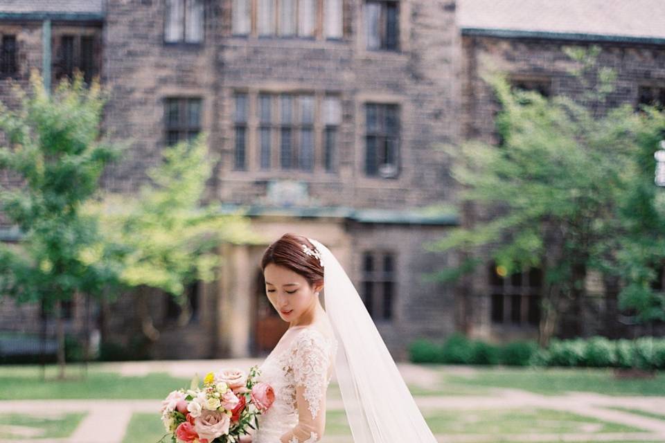 Outdoor bride shot