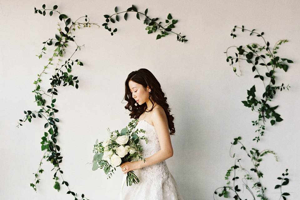 Indoor bride shot