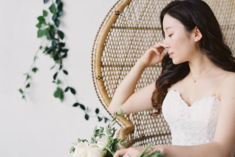 Indoor bride shot