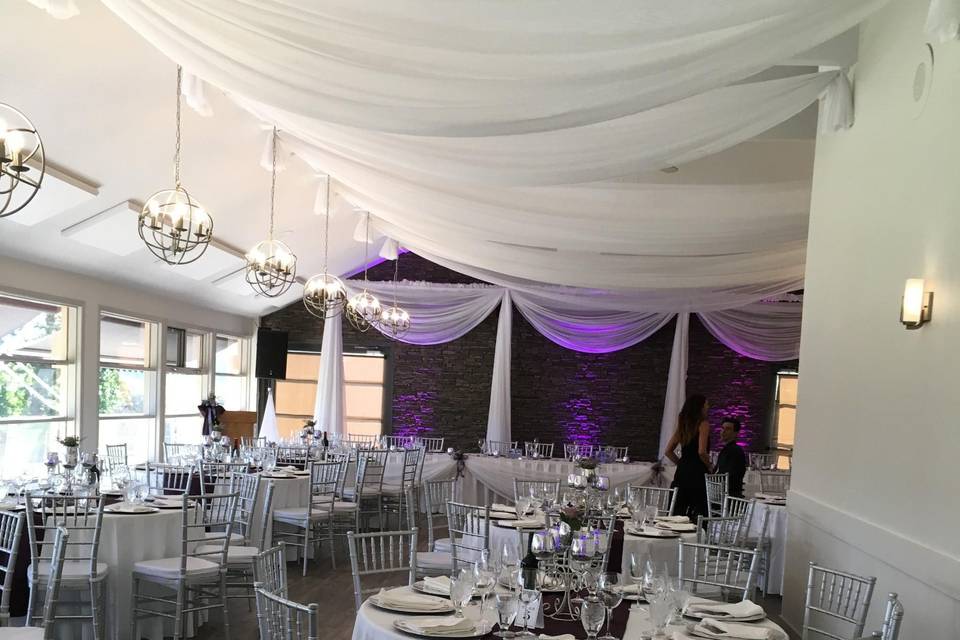 Wedding reception setup