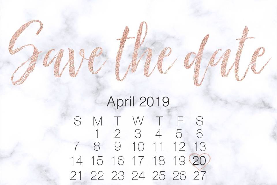 Save the date calendar