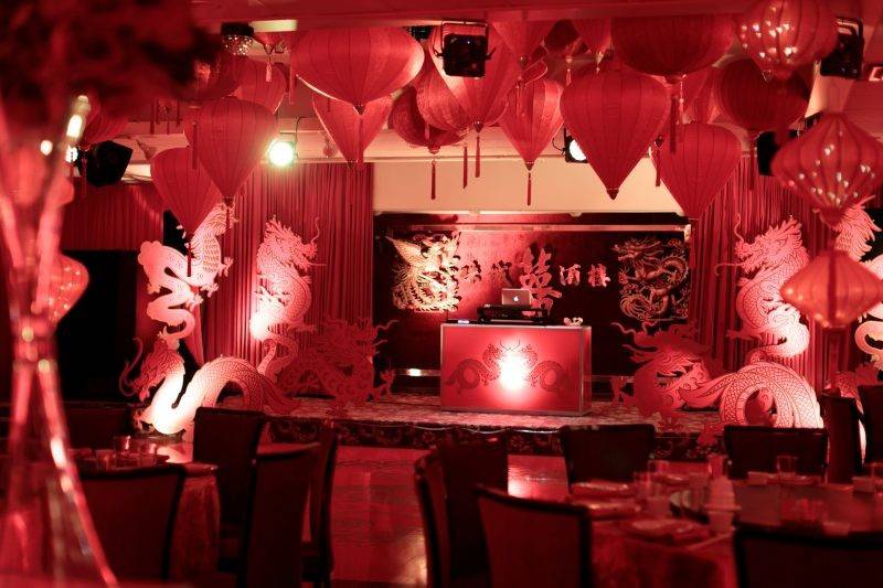 DJ's booth, Chinese NY theme