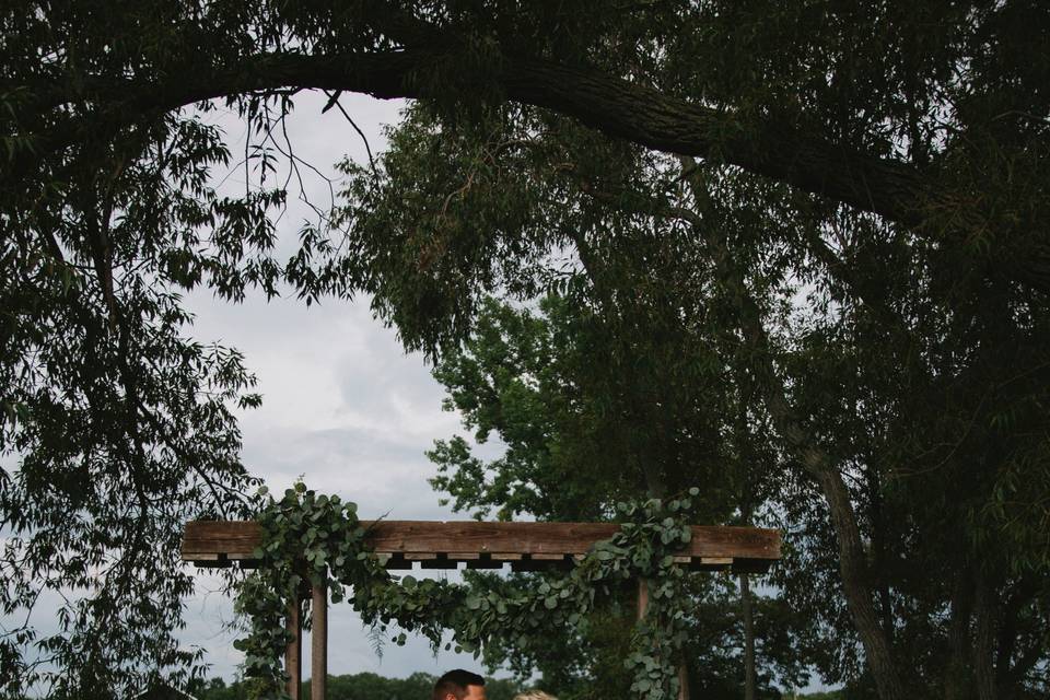 Ceremony by the pond