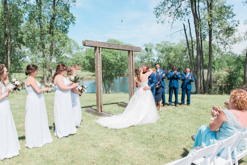 First Kiss by the Pond