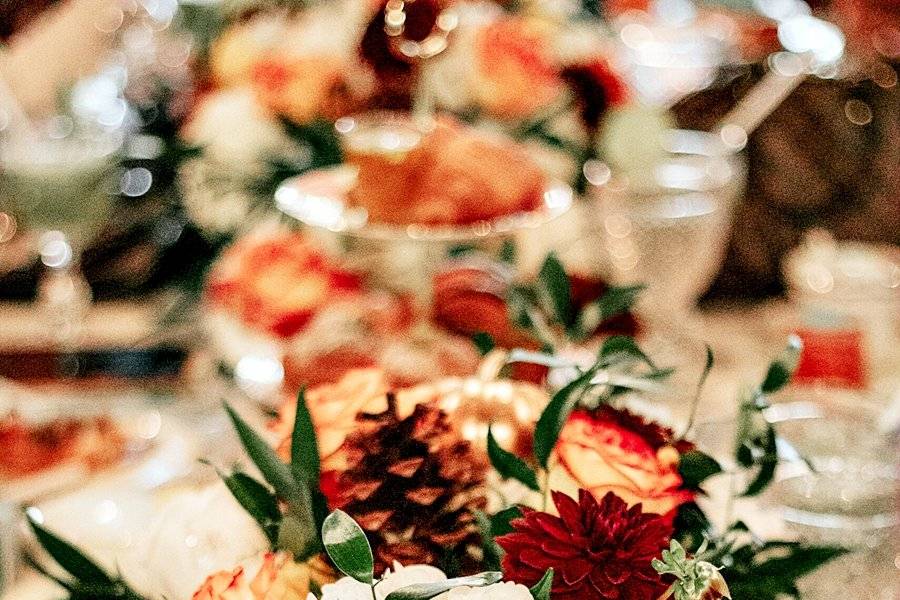 Fall themed centerpieces
