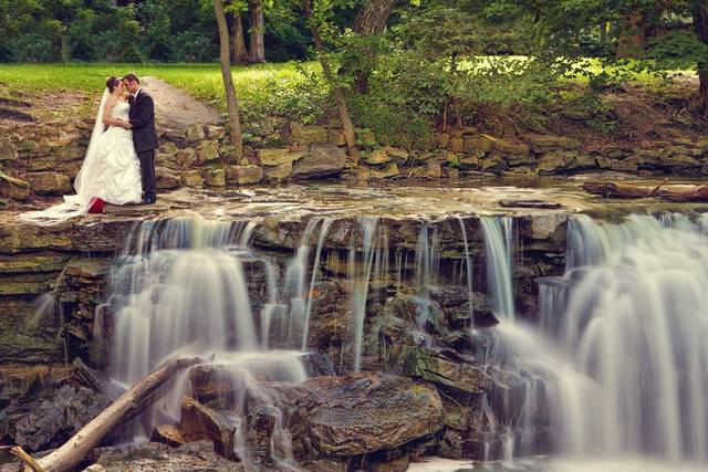 Natural waterfall backdrop