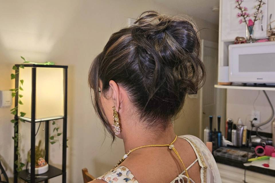 Tousled bun