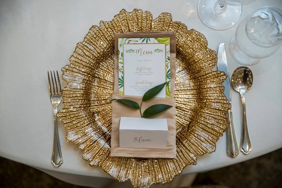 Gold Place setting