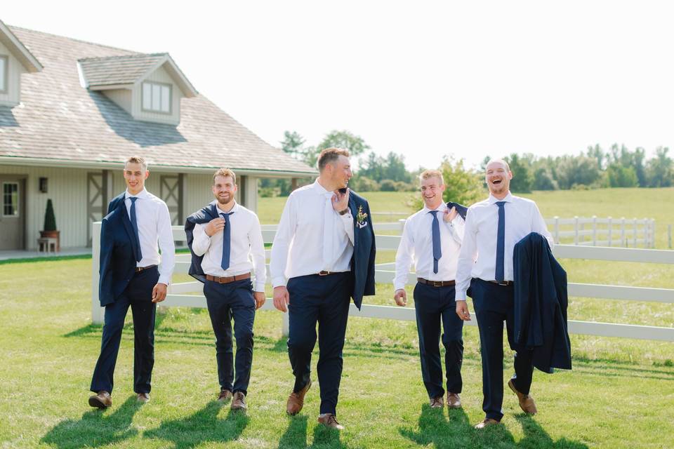 J with his groomsmen