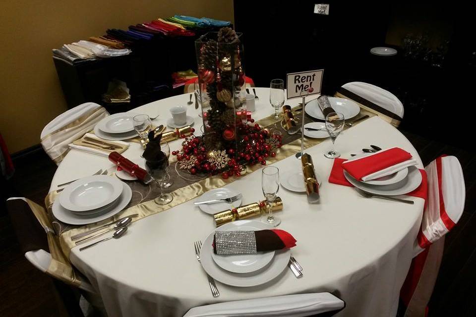 Winter table setting