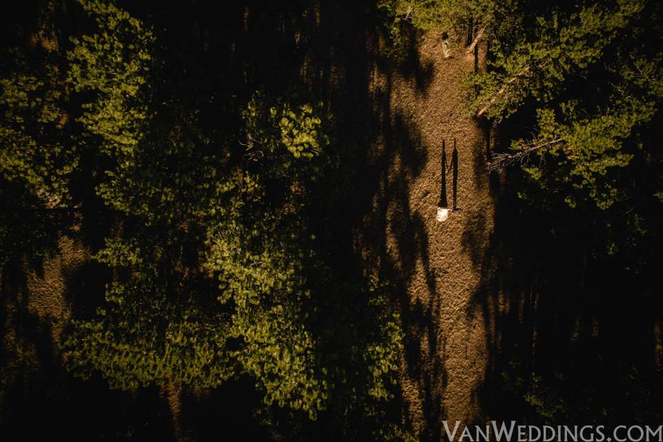 Drone wedding photographer