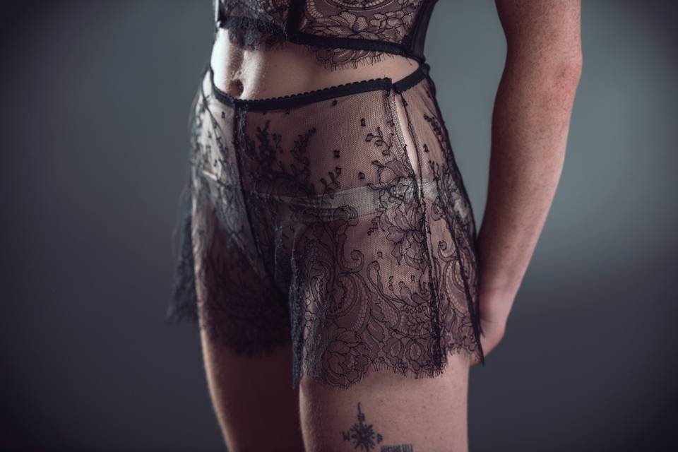 Black lace knickers