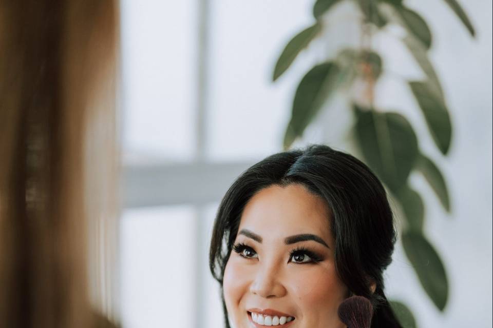 Luvo bride makeup and hair