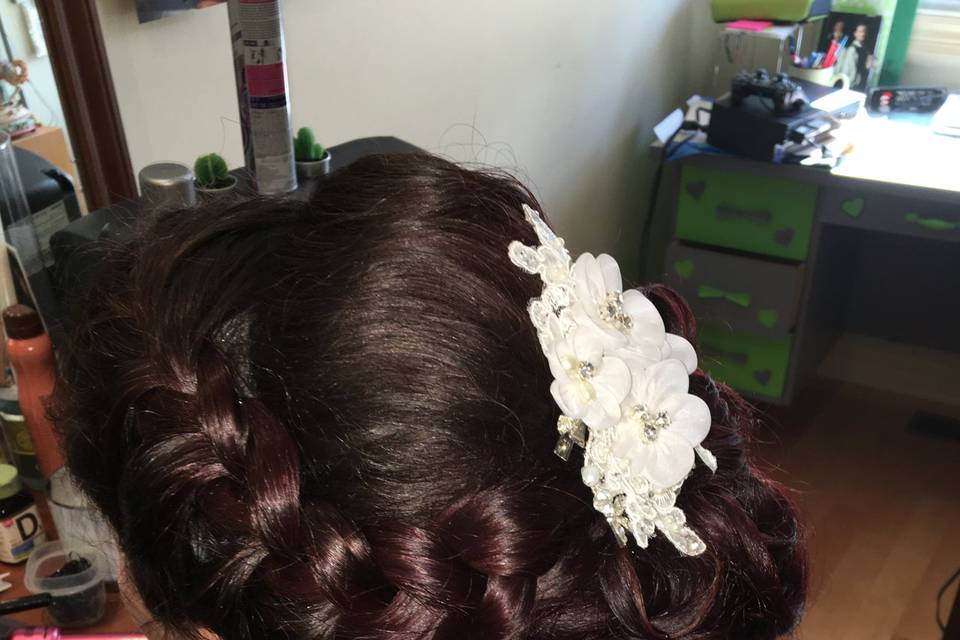 Braided Bridal Updo, Toronto