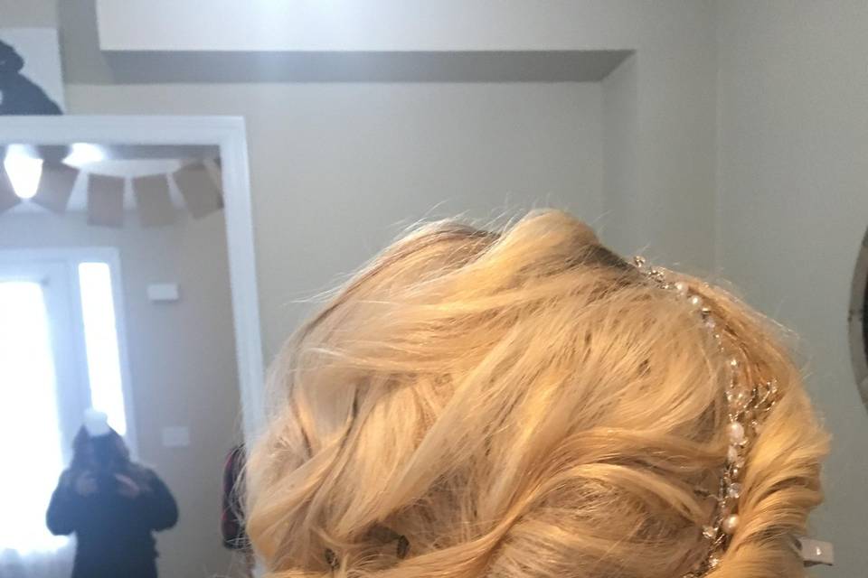 Textured romantic updo