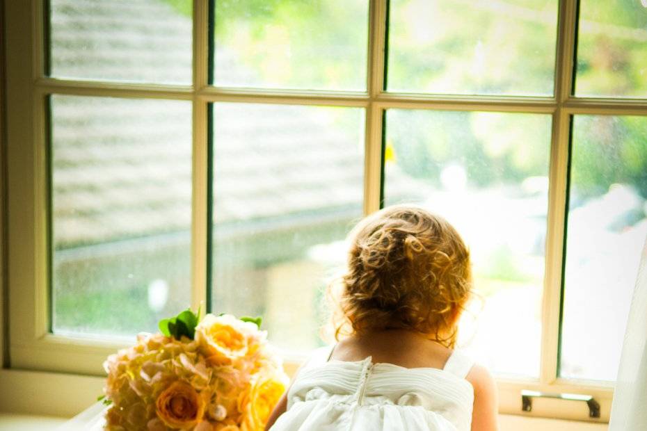 Flower Girl in window