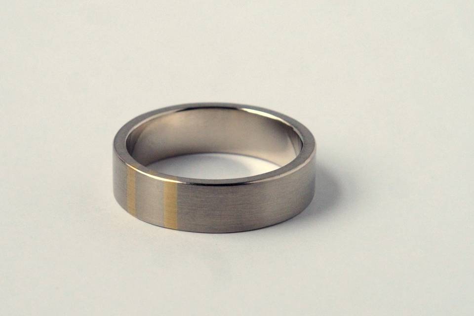 White and Yellow Gold Band