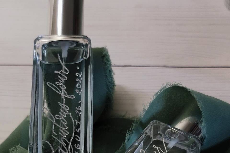 Engraved keepsake perfume