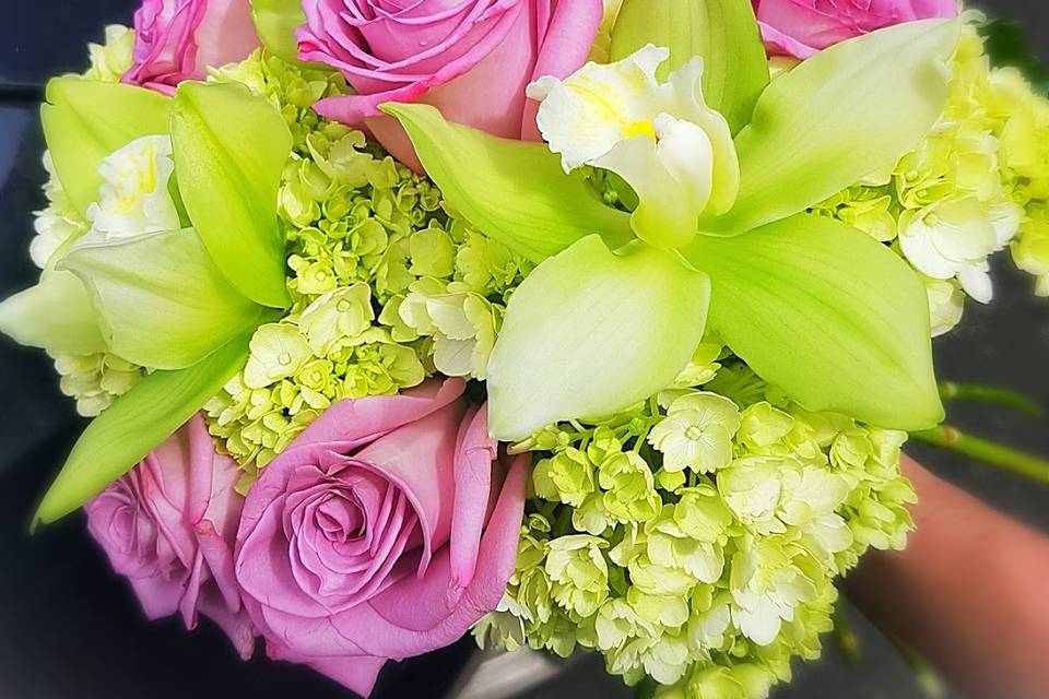 All White Bridal Bouquet