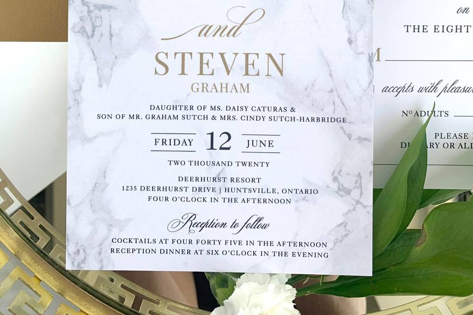 Elegant wedding invitation