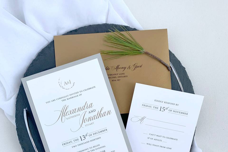 Simple wedding invitation