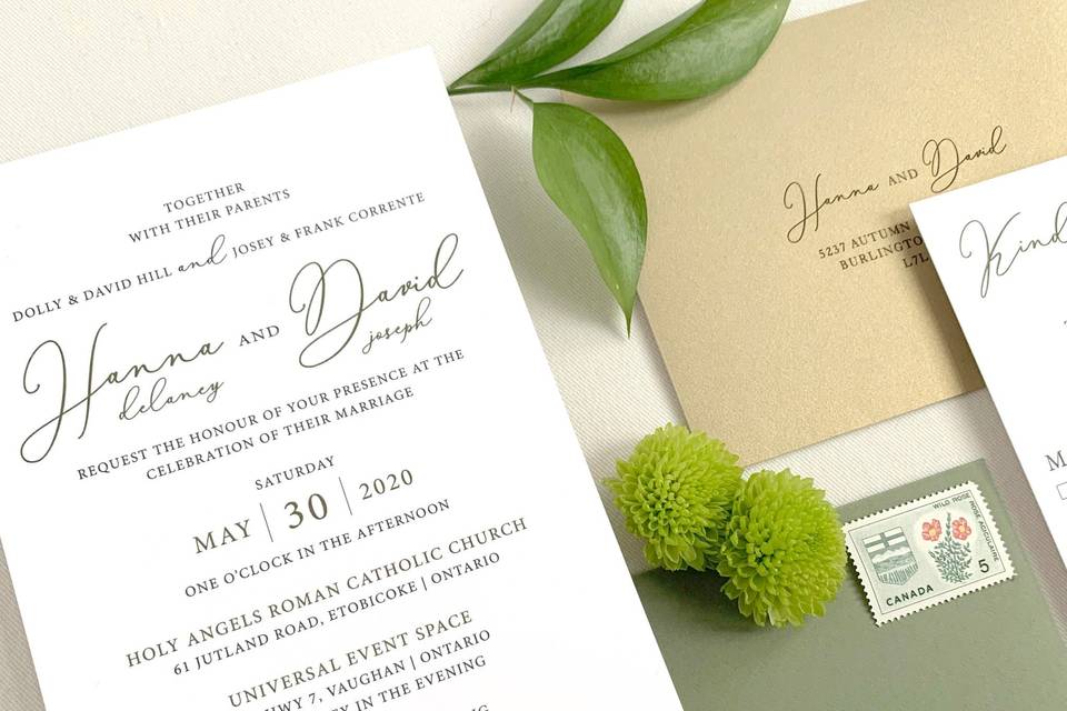 Simple wedding invitation