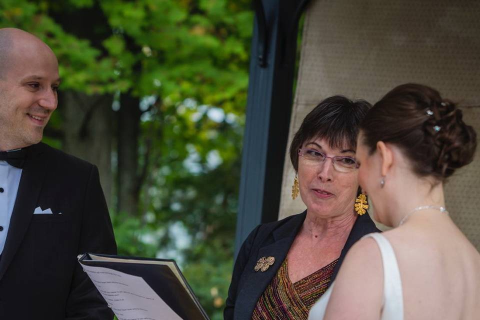 October backyard wedding