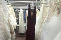 Set of cleaned wedding dresses