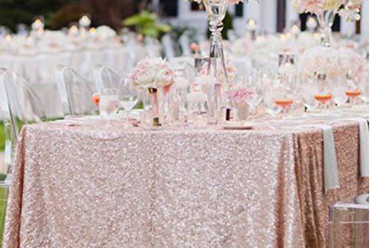 Sequin table cloths