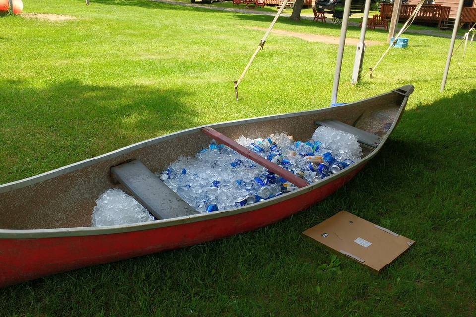 Canoe of beer