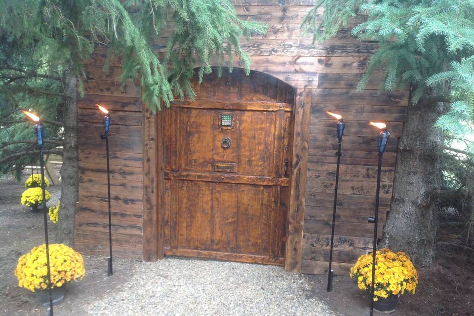 Entrance doors to ceremony area