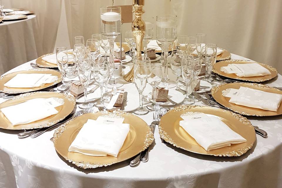 Tall Gold Candle Holder Rental