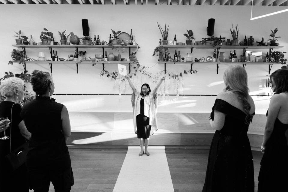 Micro wedding ceremony