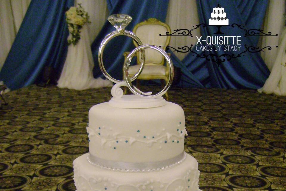 Ring engagment cake