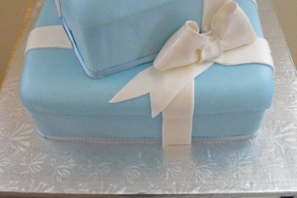 Tiffany Box Shower Cake