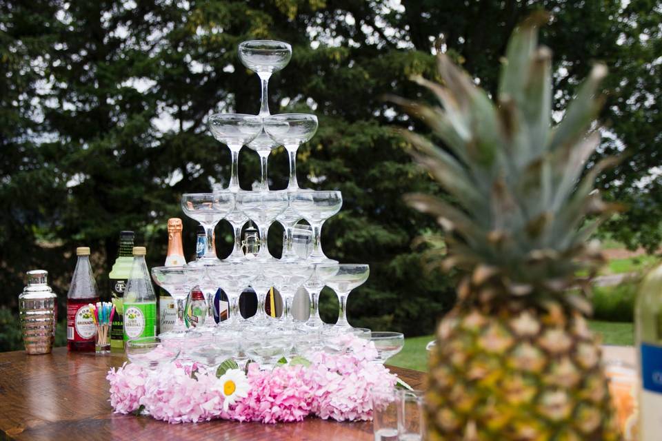 Mini champagne tower