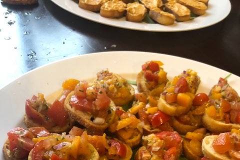 Heirloom tomato bruschetta