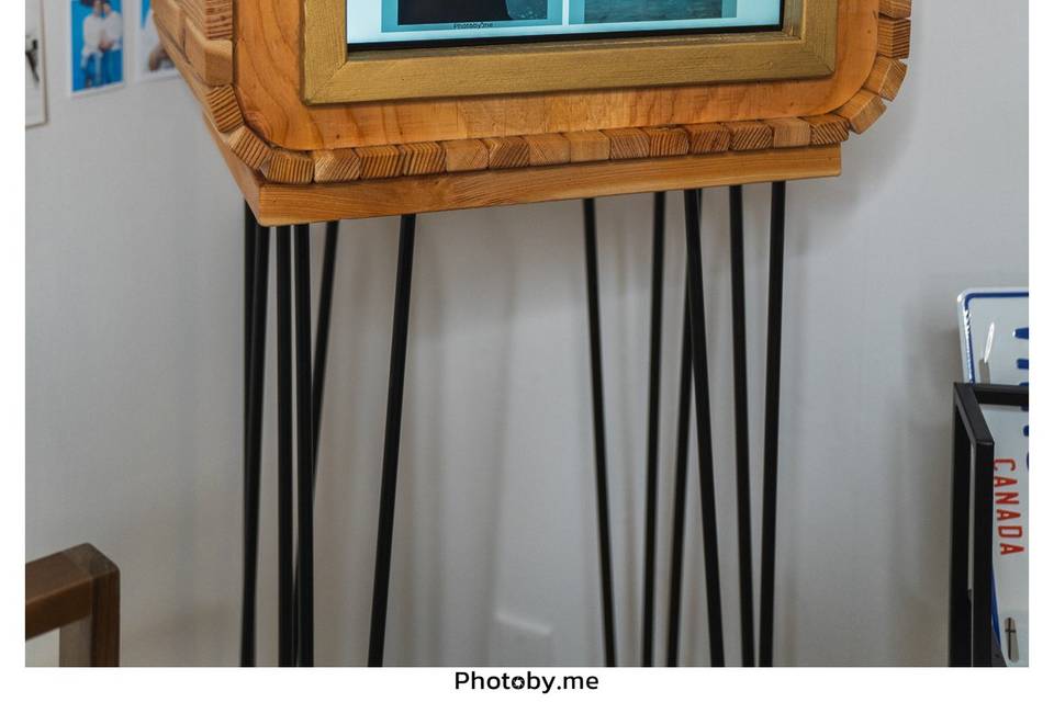Wooden photo booth