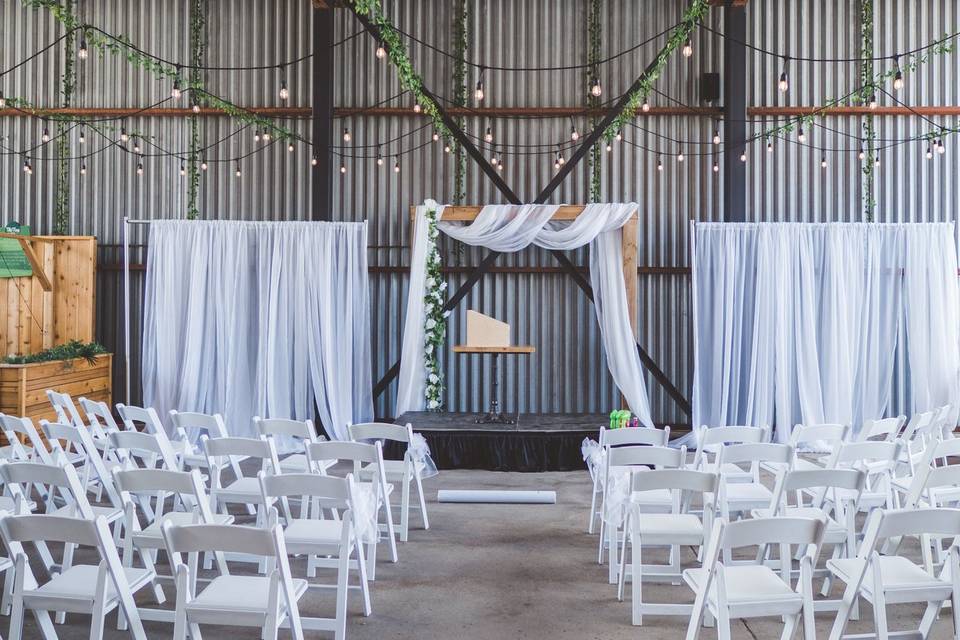 Outdoor patio wedding